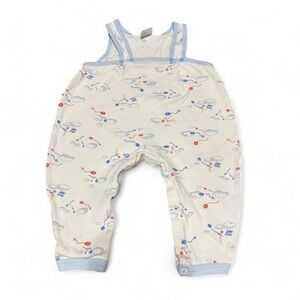 Vintage Baby Dior Romper 100% Cotton USA Kite Cloud Print 15-21 Lbs Baby